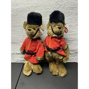 1994 TY ATTIC TREASURE MALCOLM Large 14" Teddy Bear UK Palace Guard Soldier #2B